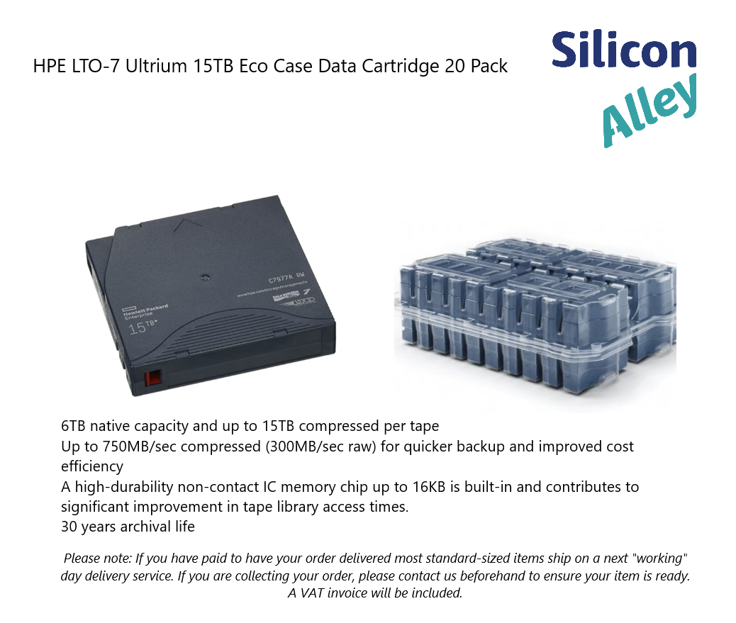 Quantum 100x LTO-7 Data Cartridge Bar Code Labels | LTO Ultrium 7 Series 000001-000100