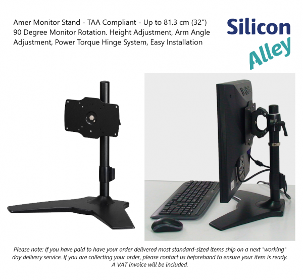 Amer Monitor Stand - TAA Compliant - Up to 81.3 cm (32")