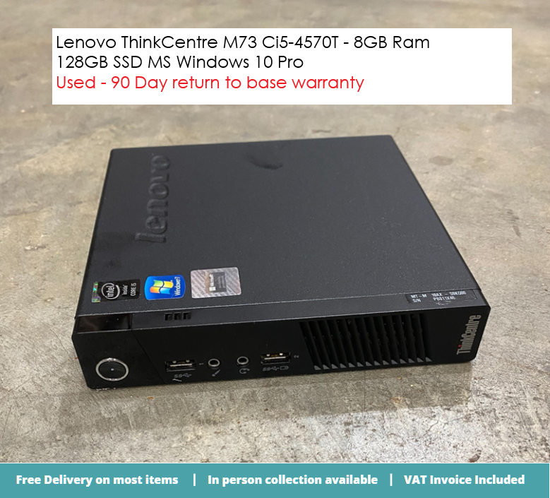 Lenovo ThinkCentre M73 Ci5-4570T 8GB 128GB SSD W10P Silicon Alley