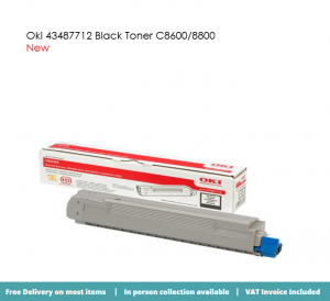 Oki 43487712 Black Toner C8600/8800