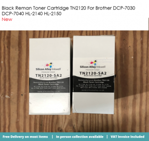 Black Toner Cartridge TN2120  Brother DCP-7030 DCP-7040 HL 2140 HL2150