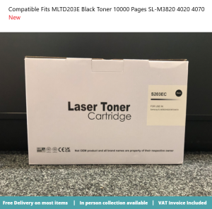 Compatible Fits MLTD203E Black Toner 10000 Pages SL-M3820