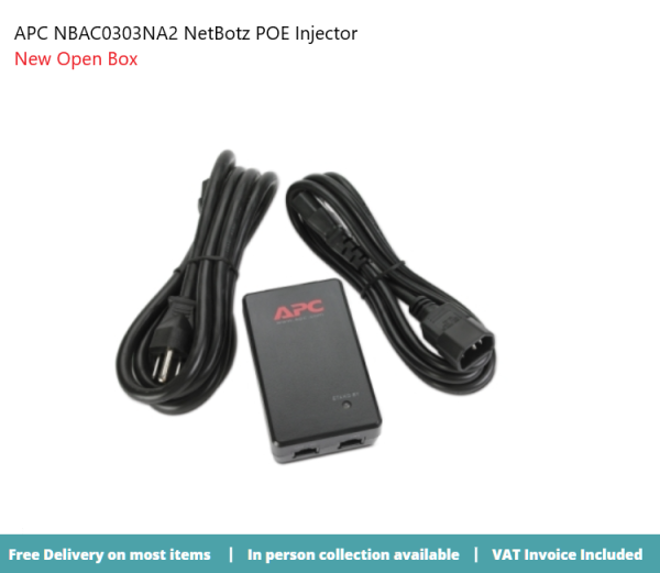 APC NBAC0303NA2 NetBotz POE Injector
