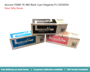 Kyocera TK880 TK-880 Black Cyan Magenta FS-C8500DN