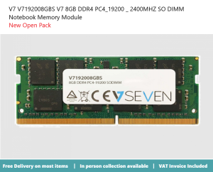 V7 V7192008GBS V7 8GB DDR4 PC4_19200 _ 2400MHZ SO DIMM Notebook Memory Module