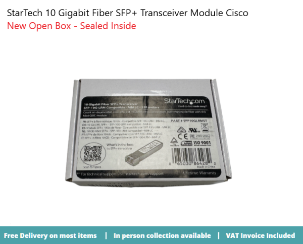 StarTech 10 Gigabit Fiber SFP+ Transceiver Module Cisco