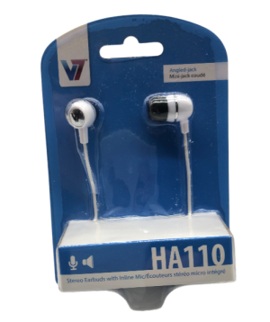 Stereo Earbuds with Inline Microphone White x 20