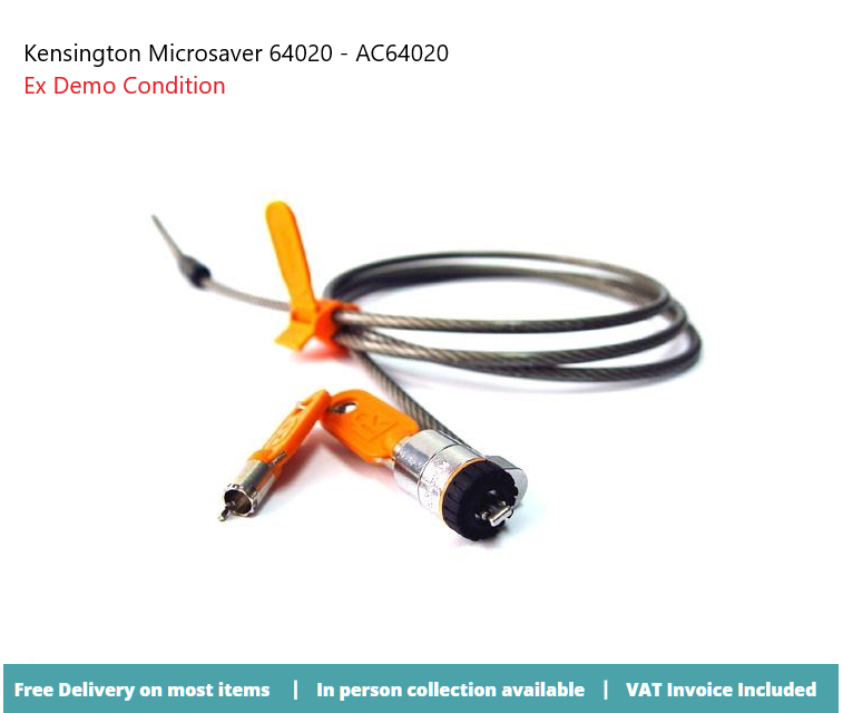 Kensington MicroSaver 64020 Cable Lock - 1.80 m