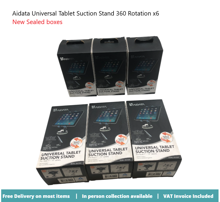 Aidata Universal Tablet Suction Stand 360 Rotation x6