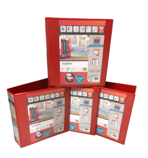 Elba A4 Panorama Presentation Lever Arch File 70mm Red 400008437 x4