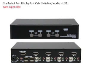 KVM Switch Startech 4 Port USB DisplayPort with Audio Support SV431DPUA