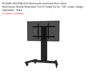 Display Mount Neomounts by NewStar PLASMA-M2250BLACK Electric Height-Adjusting