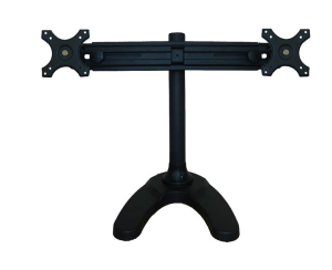 Desk Mount Dual Newstar 19-30" Black Tilt Turn Rotate Height Adjust