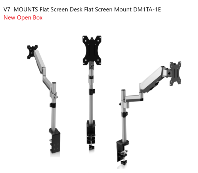 V7 – MOUNTS Flat Screen Desk Flat Screen MountDM1TA-1E - Image 2