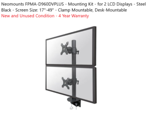 Newstar Neomounts Pro Desk Mount for Flat Panel Display,