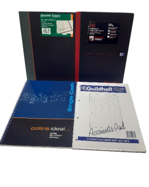 Cash Books Double Cash Single Cash Collins Black N Red Guildhall