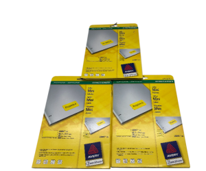 Avery L6041-20 Yellow Mini Labels 45.7 x 21.2 mm 48 Per Sheet 3 Boxes