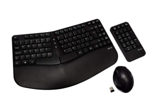 Keyboard Keypad & Mouse Ergonomic Wireless V7  English (UK) QWERTY CKW400UK