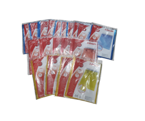 Esselte Quality Punched Pocket Glass Clear Yellow Red Blue 19 Packs of 10