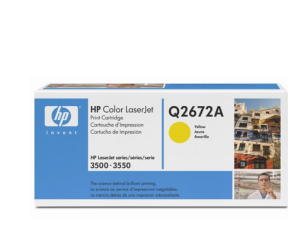 HP Q2672A, Toner Cartridge Yellow, Color LaserJet 3500, 3550, 3700- Original
