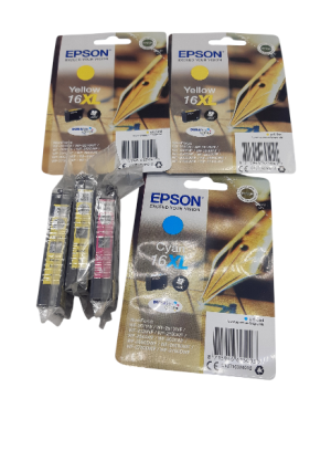 Ink Epson 16 16XL Cyan Magenta Yellow WF-2010W WF-2510WF WF2520NF
