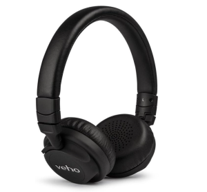 Headphones On-Ear Wired Veho Z-4 Foldable Design Lightweight 3.5mm Microphone