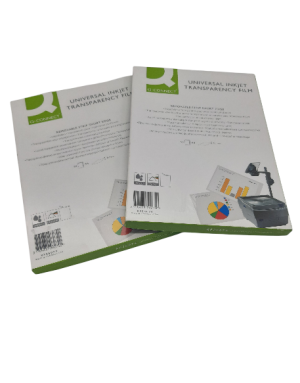 OHP Transparency Q-Connect Universal Colour Inkjet Over Head Projector Film 2 Packs