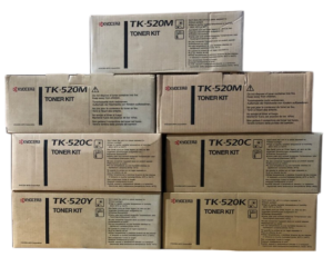 Toner Kyocera TK-520 TK520 Black Cyan Magenta Yellow Ecosys C5015N