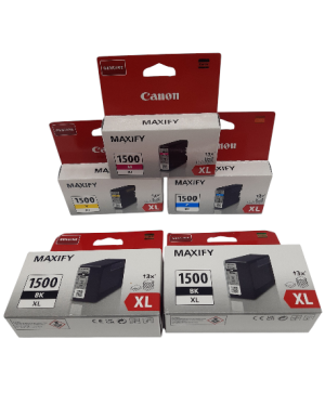 Canon PGI-1500XL Black x2 Cyan Magenta Yellow Original Ink Cartridge