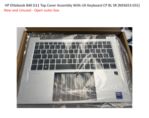 HP Elitebook 840 G11 Top Cover Assembly With UK Keyboard CP BL SR (N93653-031)