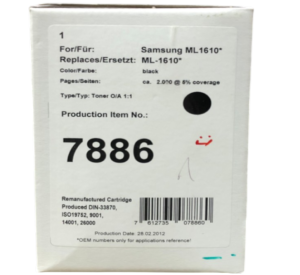 Toner laser Reman Fits Samsung ML1610D2/ELS Black 2000K
