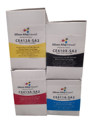 Reman Toner Fits  CE410X CE411A CE412A CE413A Black Cyan Yellow Magenta