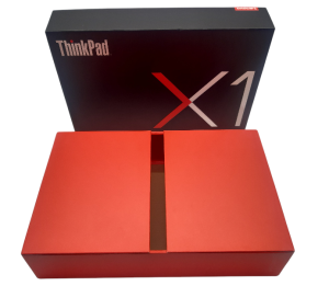 Lenovo Thinkpad X1 Laptop Empty Box Storage Cardboard Black & Red