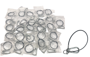 Carabiner 6cm Snap Clasp Hook Keyring With Cord Camping Keys x27