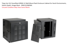 TRIPPLITE 12U Wall Mount Rack Enclosure Cabinet SRW12USNEMA