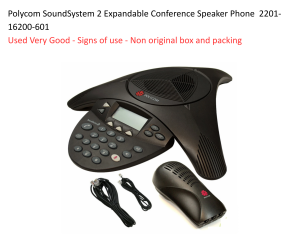 Polycom SoundSystem 2 Expandable Conference Speaker Phone  2201-16200-601