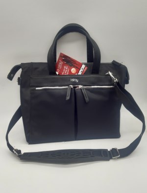 Laptop Tablet Bag 15.6"  I Stay Non-Slip Black Shoulder Strap IS0602