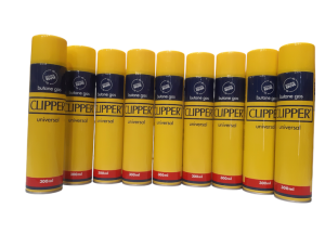 Clipper Butane Gas Lighter Refill Fuel 300ml Universal 9 cans