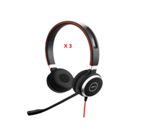 Jabra EVOLVE 40 Wired Over-the-head Stereo Headset  3.5MM JACK x3