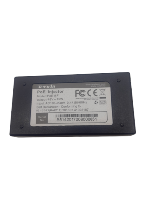 Tenda PoE15F PoE adapter Fast Ethernet 48 V 15W