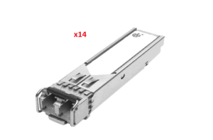 SFP Transceiver, Multimode, 1000 Mbps, 550 Meter Operating Distance, With LC-Connector x14