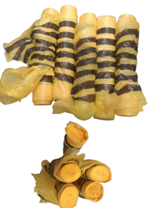 Tiger Stripe Sacks Yellow 5 Rolls Rubbish